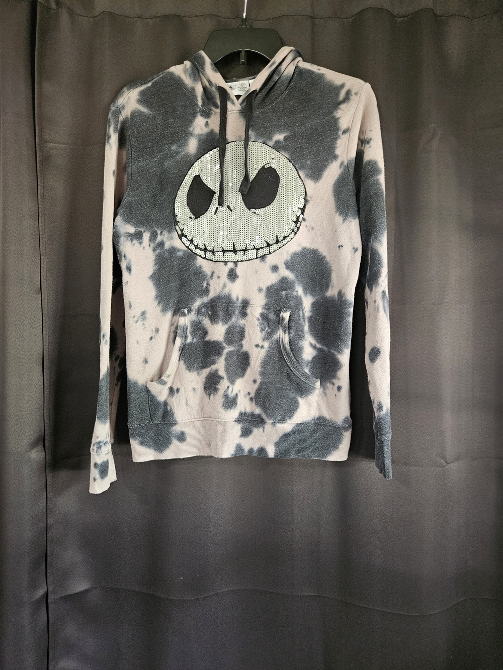 Disney Parks Jack Skellington Sequin Tie Dye Hoodie - Medium